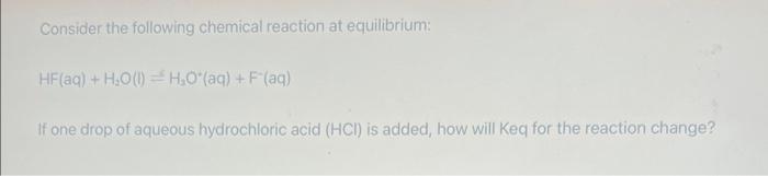 Solved Consider the following chemical reaction at | Chegg.com