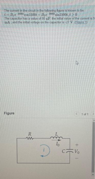 Solved The current in the circuit in the following figure is | Chegg.com