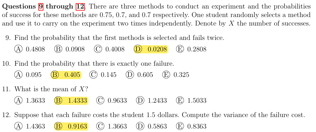 Solved There are three methods to conduct an experiment and | Chegg.com