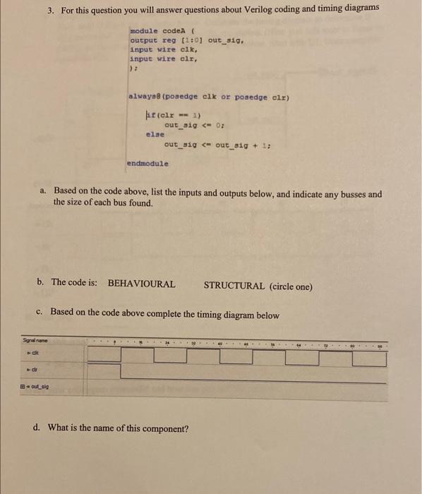 Solved 3. For this question you will answer questions about | Chegg.com