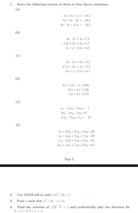 Solved computational physics matlab Answer! The Following | Chegg.com