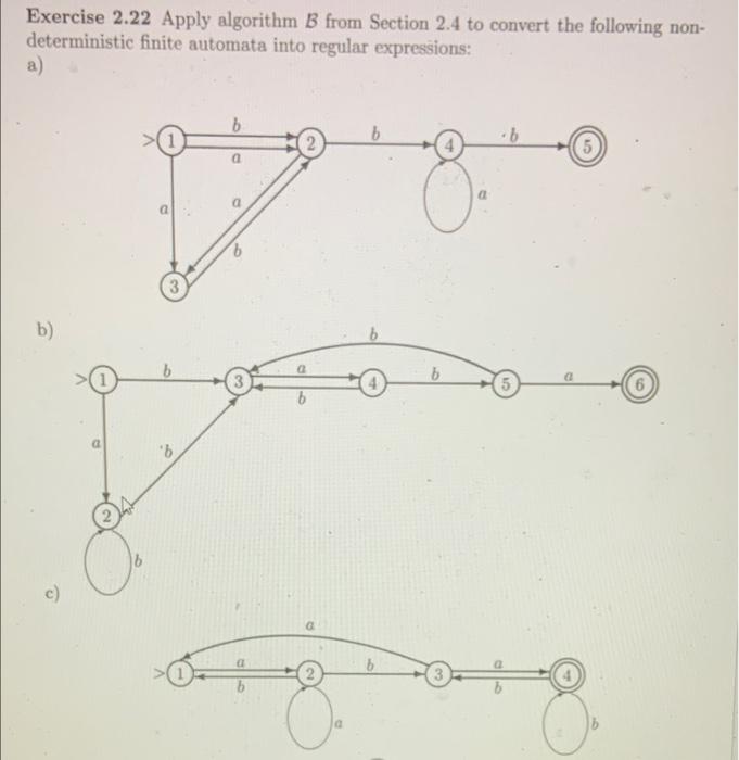 Solved Exercise 2.22 Apply Algorithm B From Section 2.4 To | Chegg.com