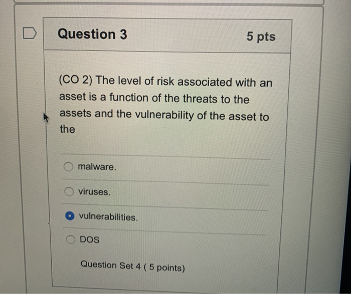 Solved Question 1 5 pts (CO 1) Which one of the following is | Chegg.com