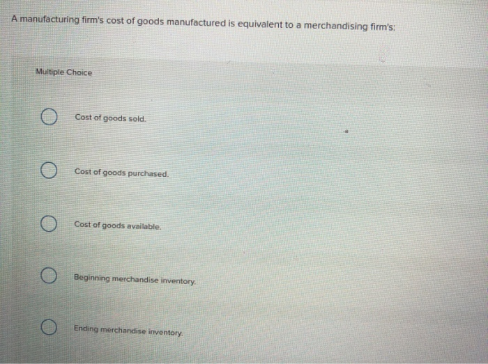 Solved Which of the following items does not represent a