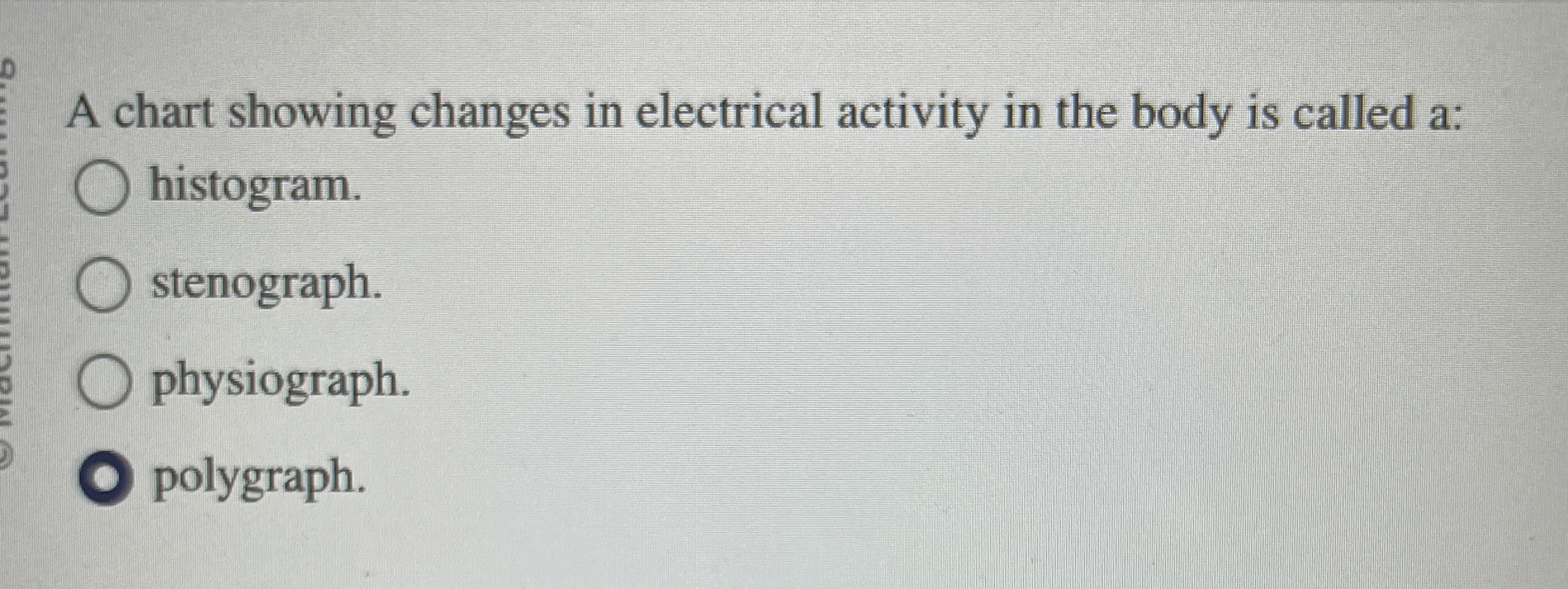 Solved A chart showing changes in electrical activity in the | Chegg.com