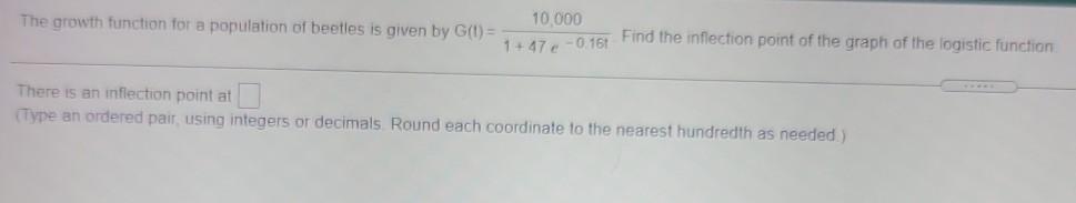 Solved The growth function for a population of beetles is | Chegg.com