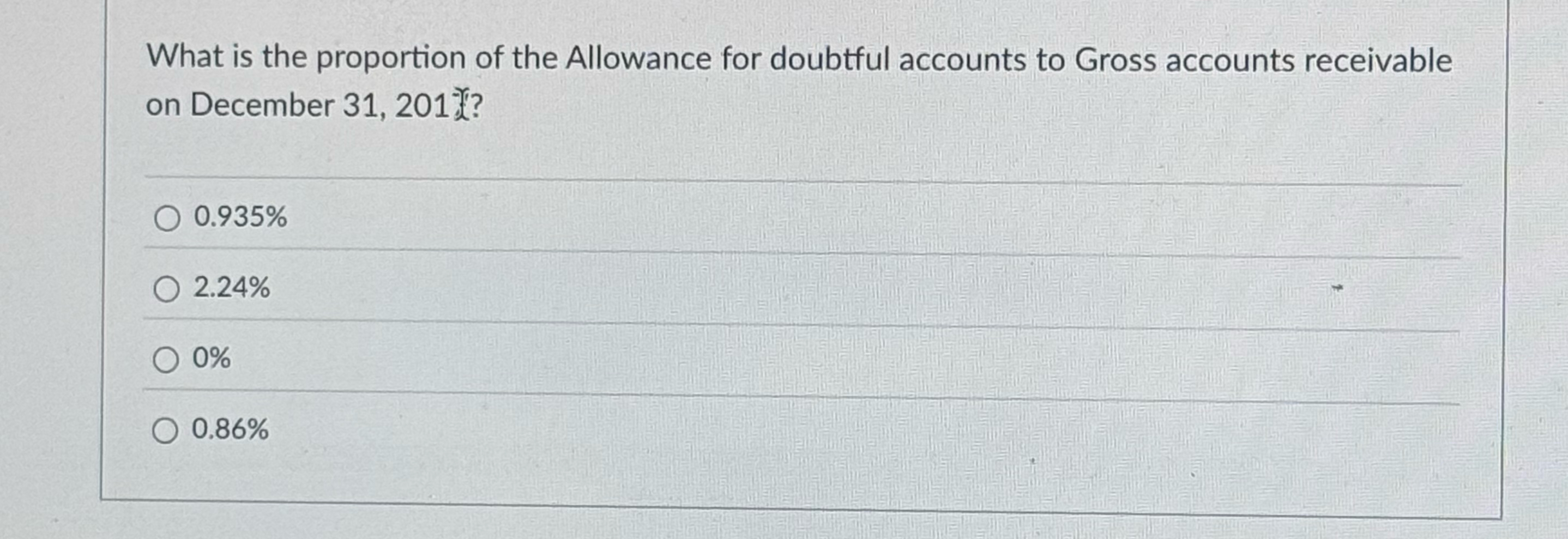 Solved What is the proportion of the Allowance for doubtful | Chegg.com