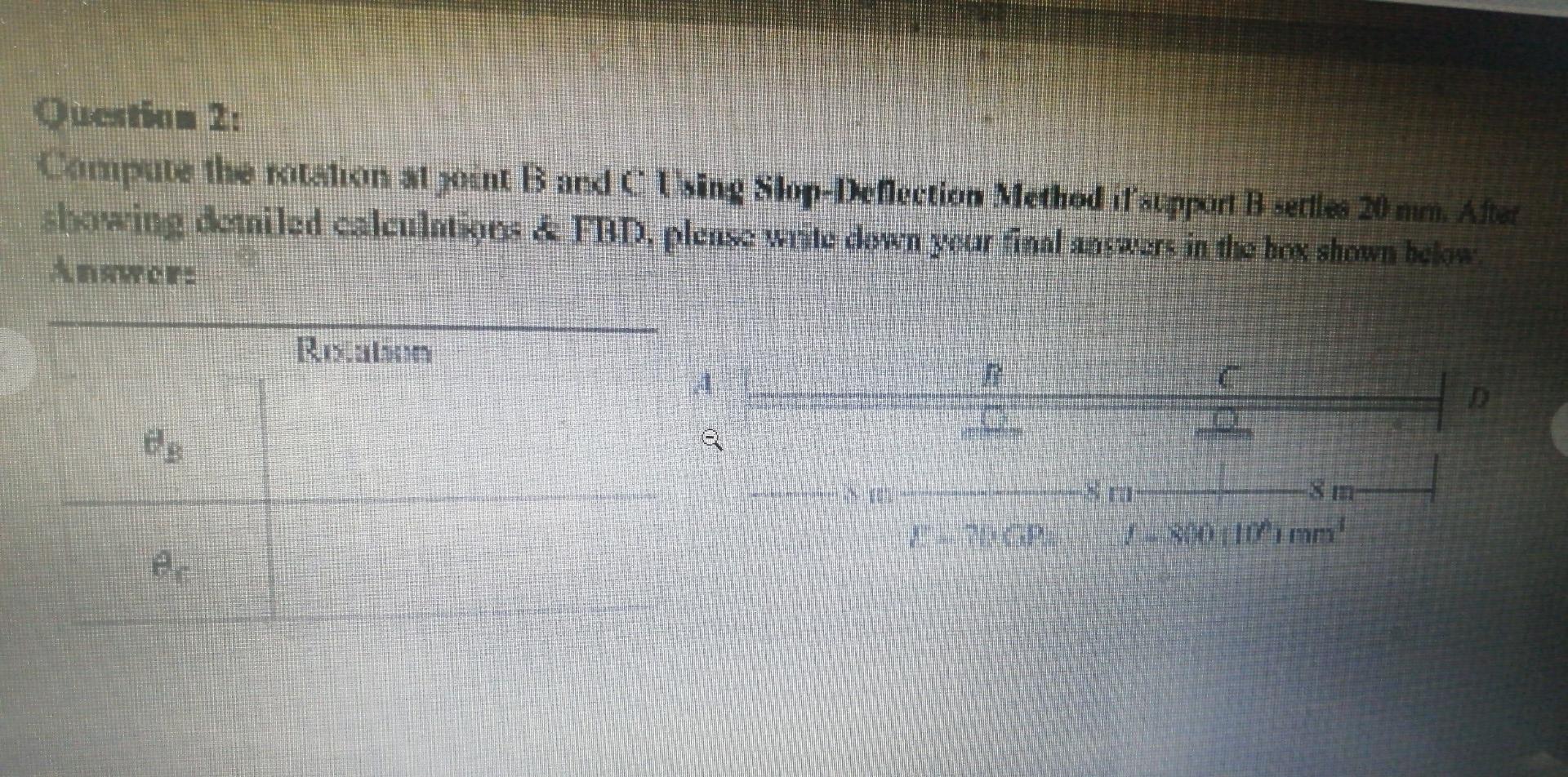 Solved Compute The Rotation At Point B And C Using | Chegg.com