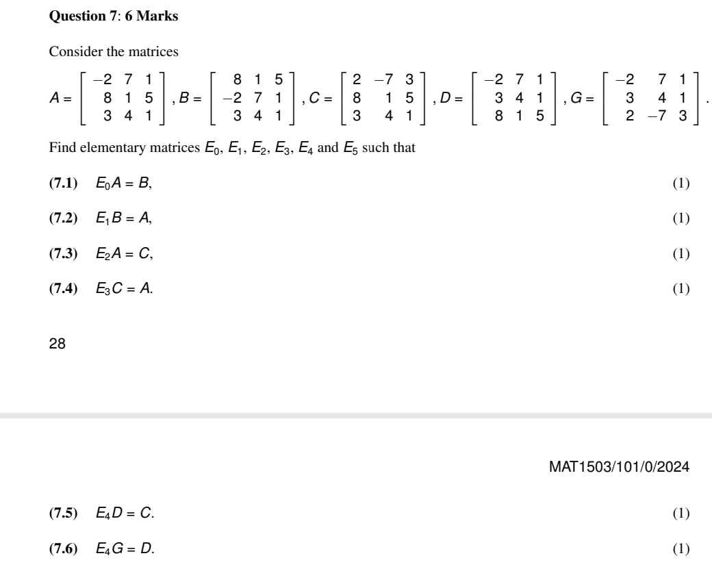 Solved Question 7: 6 ﻿MarksConsider the | Chegg.com