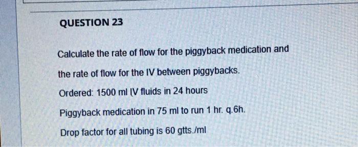 IV Piggyback Medication Administration