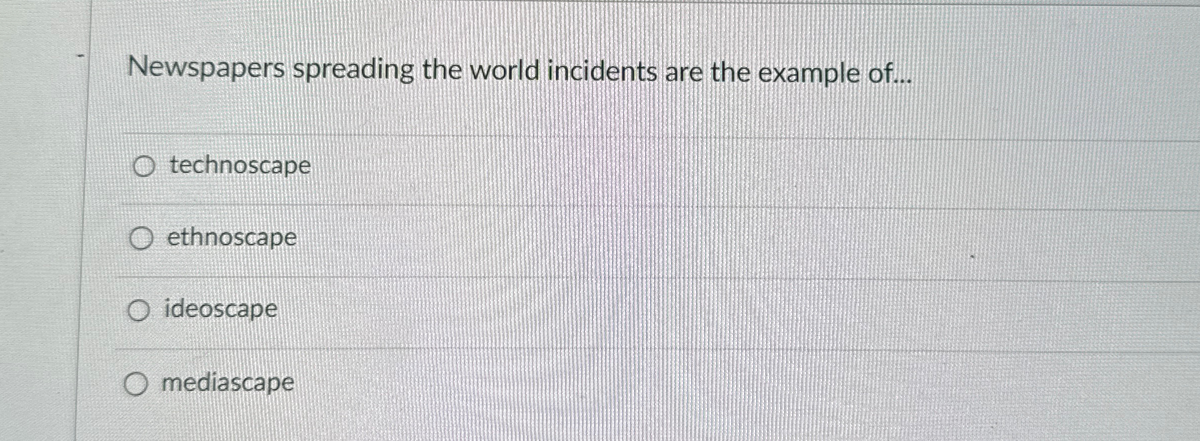 Solved Newspapers spreading the world incidents are the | Chegg.com