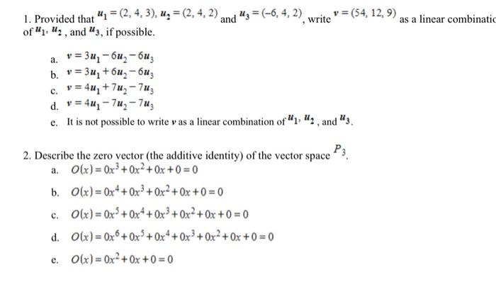 Solved 1 Provided That Un 2 4 3 Uy 2 4 2 A Chegg Com