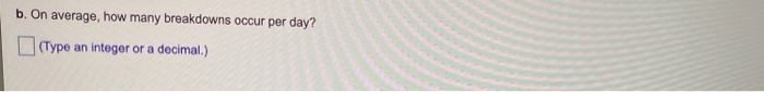 Solved A factory manager collected data on the number of | Chegg.com