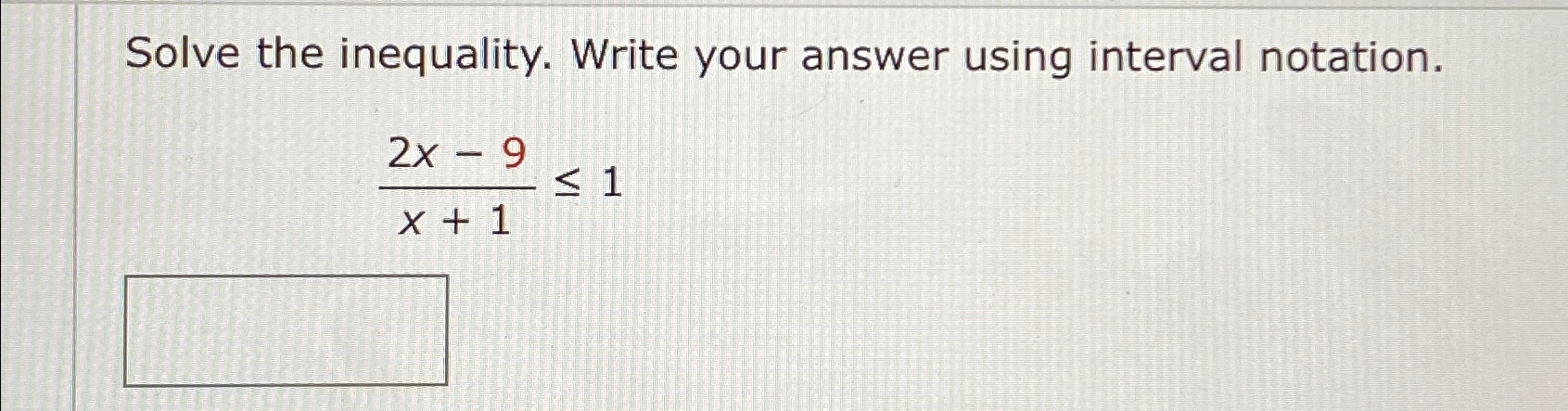 Solved Solve the inequality. Write your answer using | Chegg.com