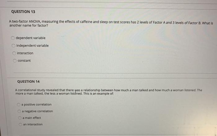 Solved For which of the following correlations would the | Chegg.com