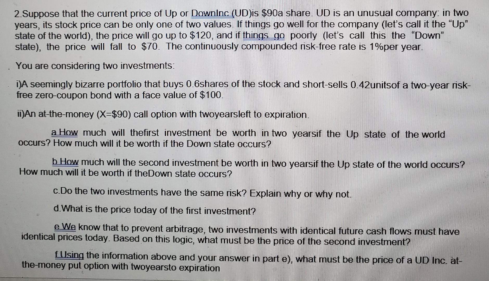 Solved 1. Suppose that the current price of a stock is $80 | Chegg.com