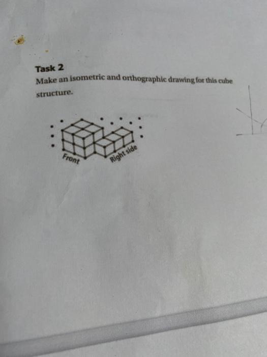 orthographic drawing of a cube