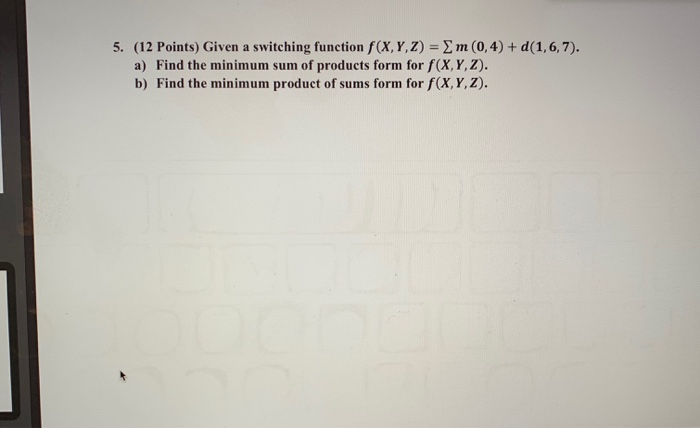 Solved 6. (14 Points) Design a logic circuit that accepts | Chegg.com