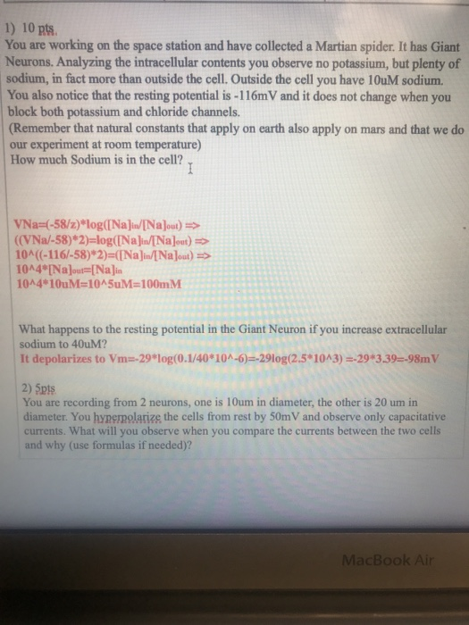 Solved 1) 10 pts You are working on the space station and | Chegg.com