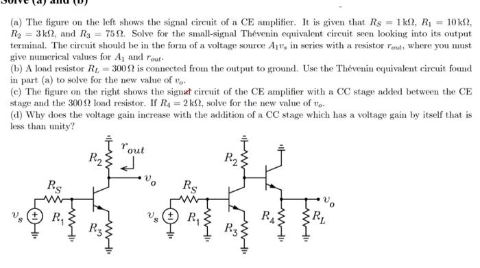 Solved (a) The figure on the left shows the signal circuit | Chegg.com