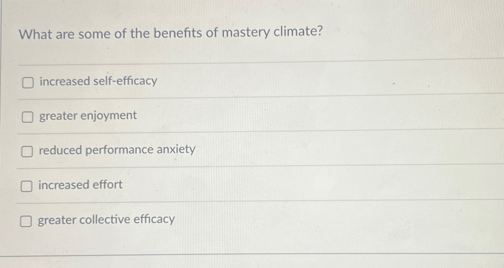 Solved What are some of the benefits of mastery | Chegg.com