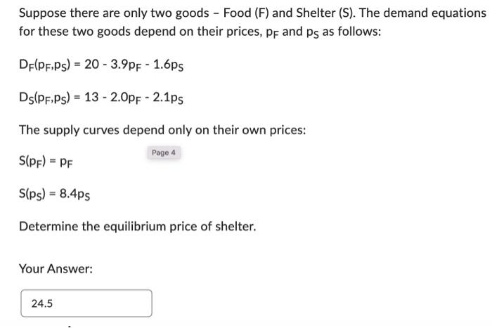 Solved Suppose There Are Only Two Goods - Food (F) And | Chegg.com