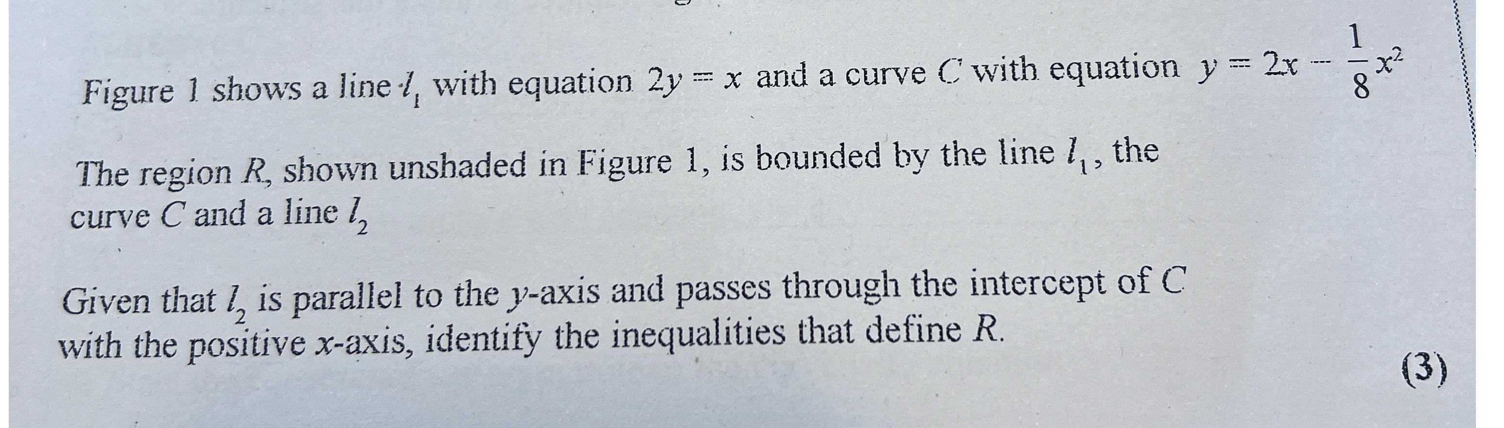 Solved Figure 1 ﻿shows a line ι1 ﻿with equation 2y=x ﻿and a | Chegg.com