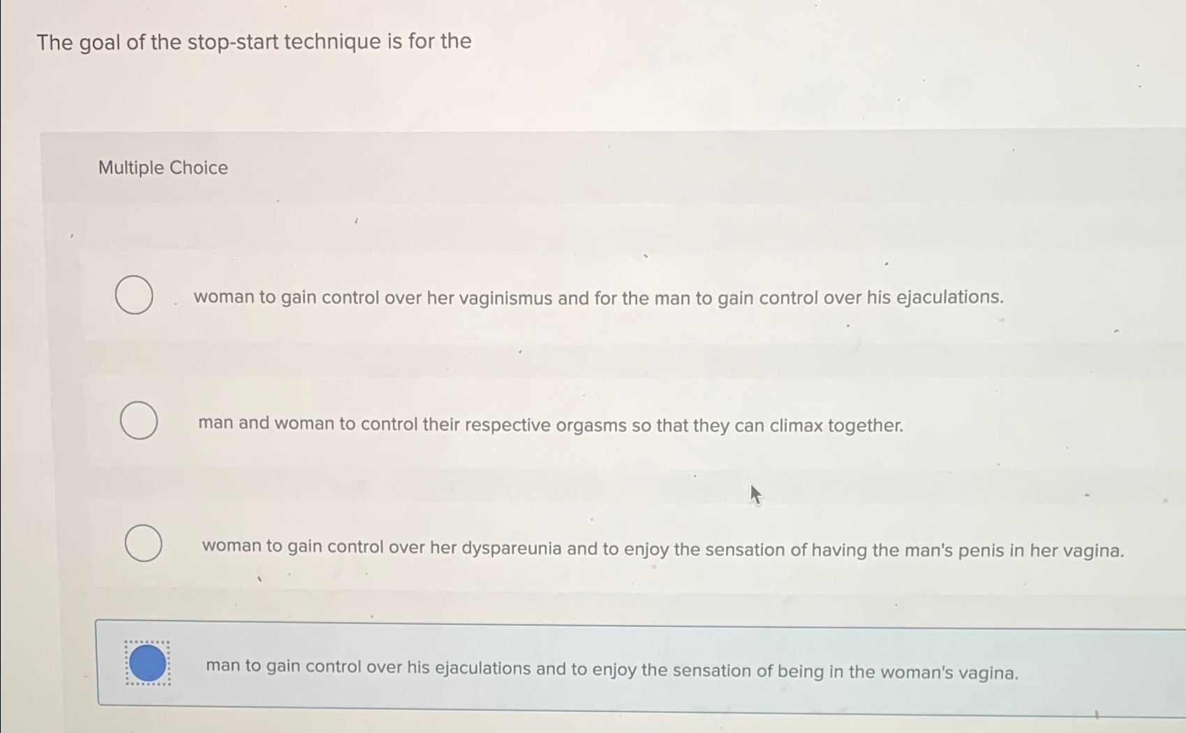 Solved The goal of the stop-start technique is for | Chegg.com