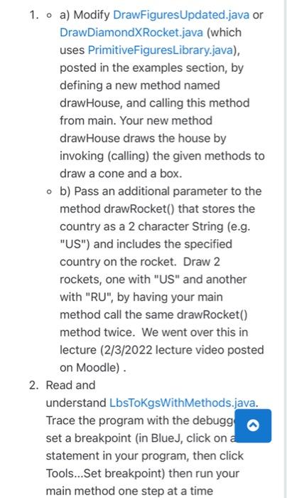 Solved 1. o a) Modify DrawFigures Updated.java or Draw | Chegg.com