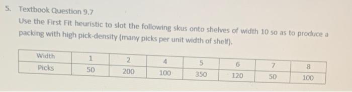 Solved 5. Textbook Question 9.7 Use the First Fit heuristic | Chegg.com