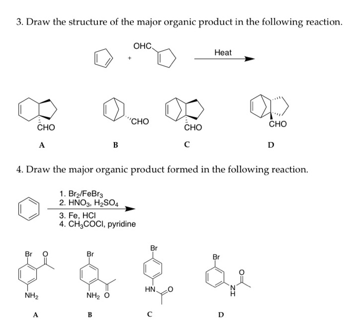 Solved 3. Draw the structure of the major organic product in | Chegg.com