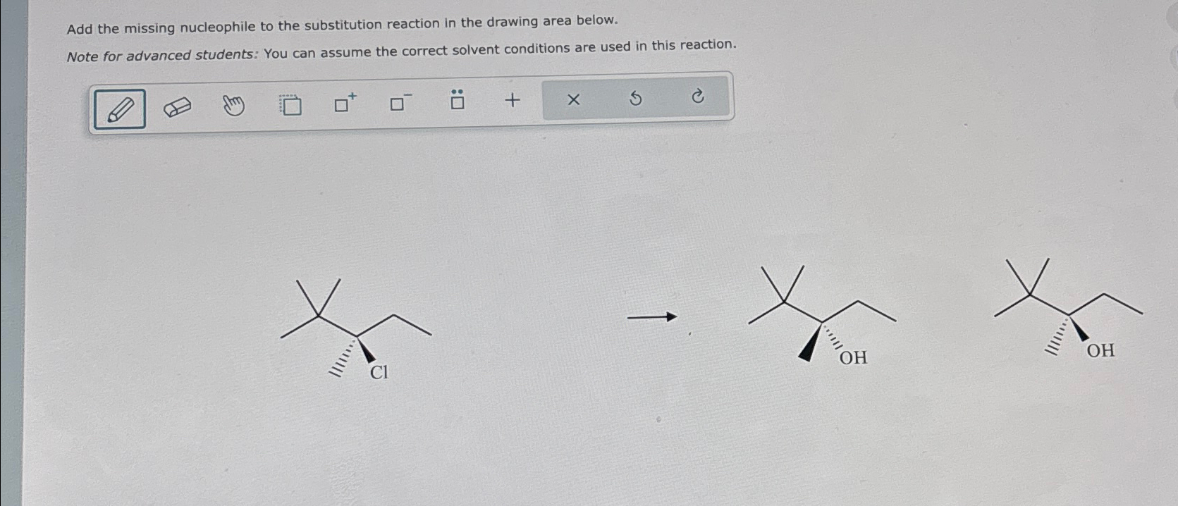 Solved Add the missing nucleophile to the substitution | Chegg.com