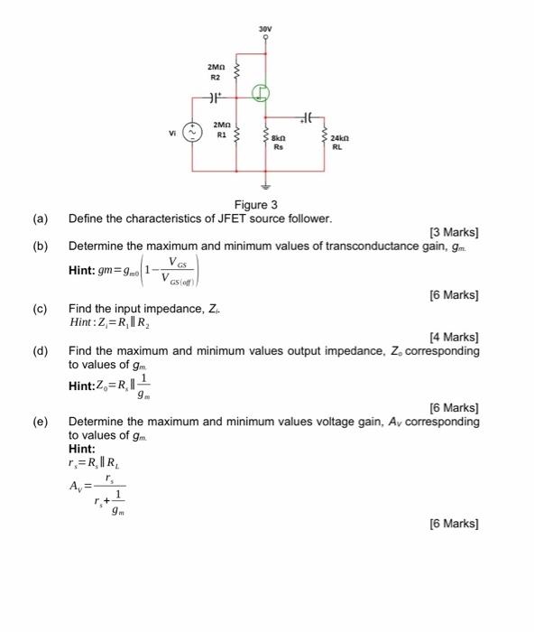 Solved Question 3 Figure 3 shows a JFET in the | Chegg.com