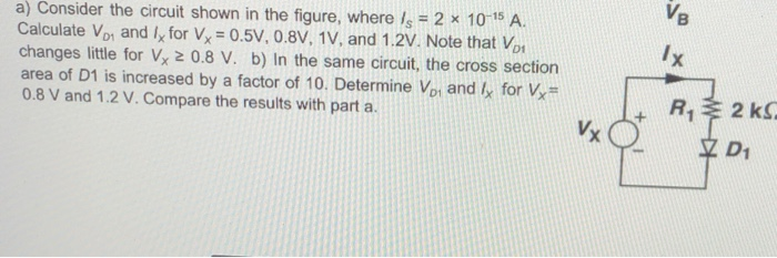 Solved V8 a) Consider the circuit shown in the figure, where | Chegg.com