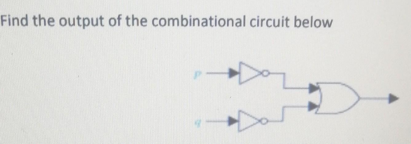 Solved Find The Output Of The Combinational Circuit Below | Chegg.com