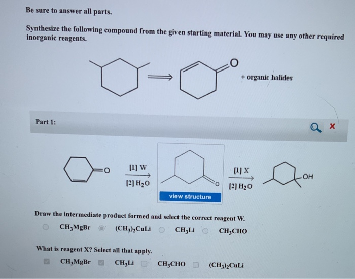 Solved Be Sure To Answer All Parts. Synthesize The Following | Chegg.com