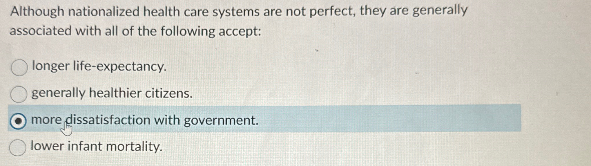 Solved Although nationalized health care systems are not | Chegg.com
