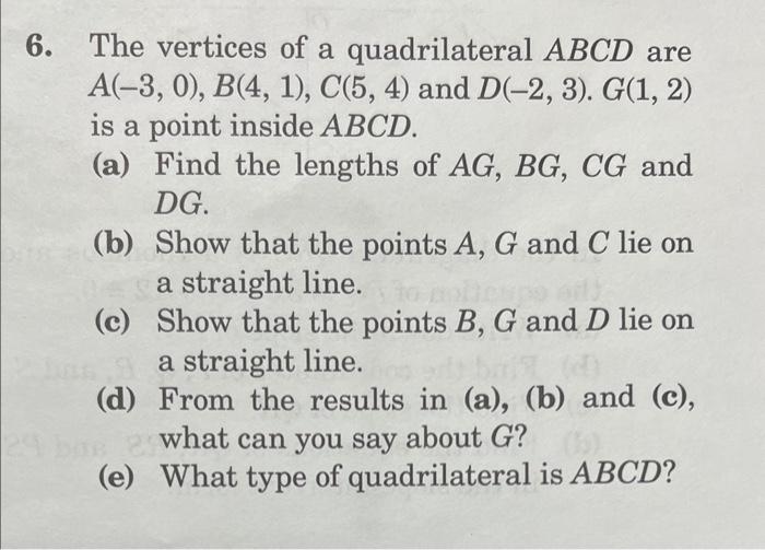 Solved The vertices of a quadrilateral ABCD are | Chegg.com