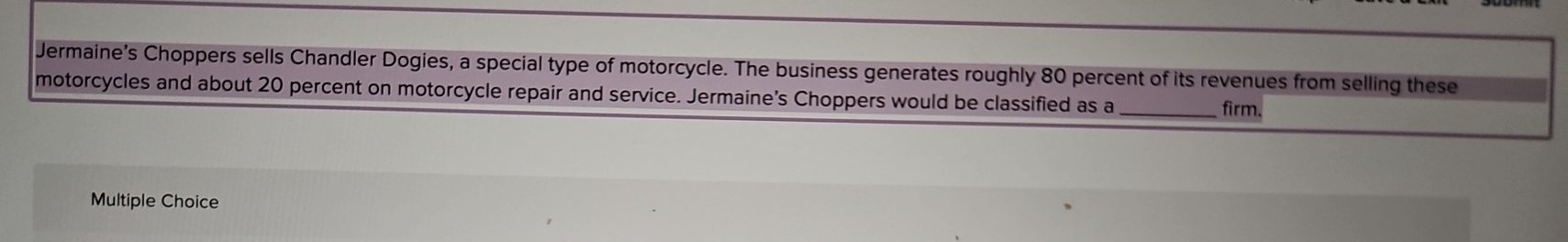 Solved Jermaine's Choppers sells Chandler Dogies, a special | Chegg.com