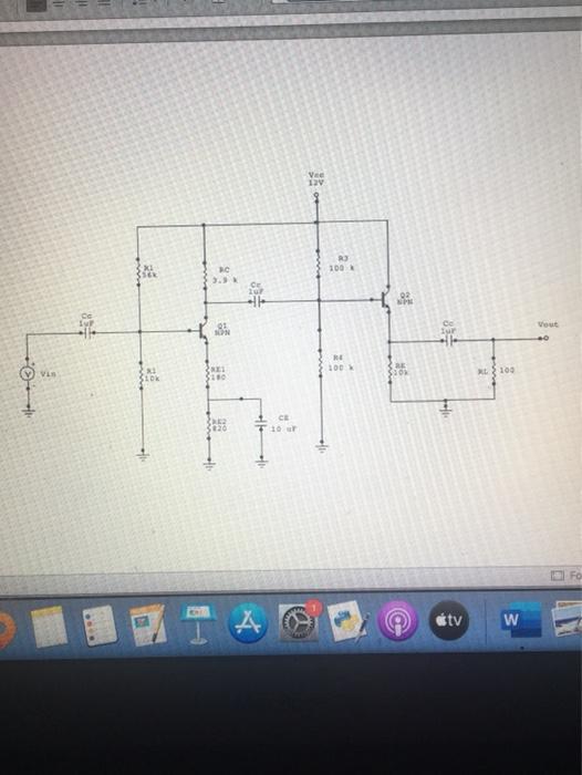 Solved The amplifier circuit below is a two-transistor | Chegg.com
