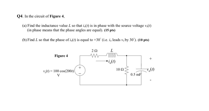 Solved Q4. In the circuit of Figure 4, (a) Find the | Chegg.com