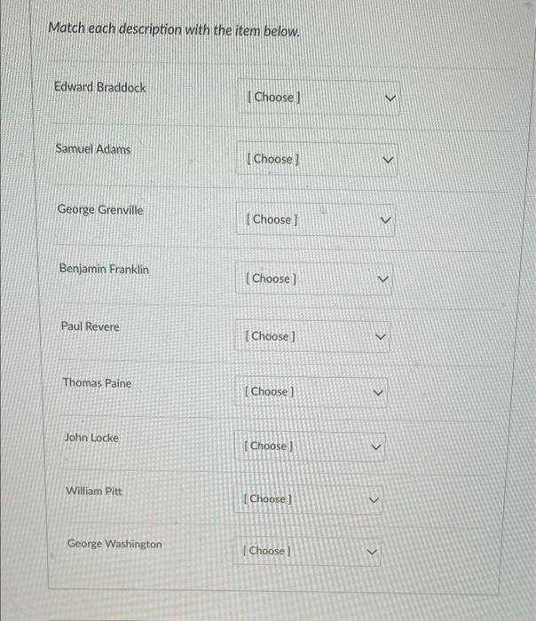 Solved Match each description with the item below. Edward | Chegg.com