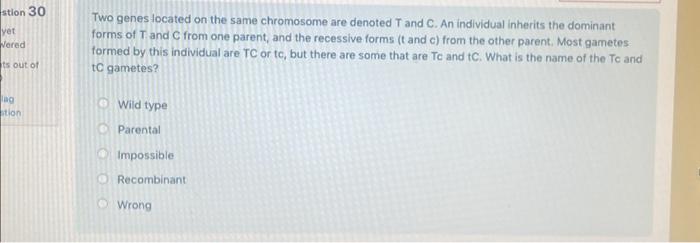 Solved Two genes located on the same chromosome are denoted | Chegg.com