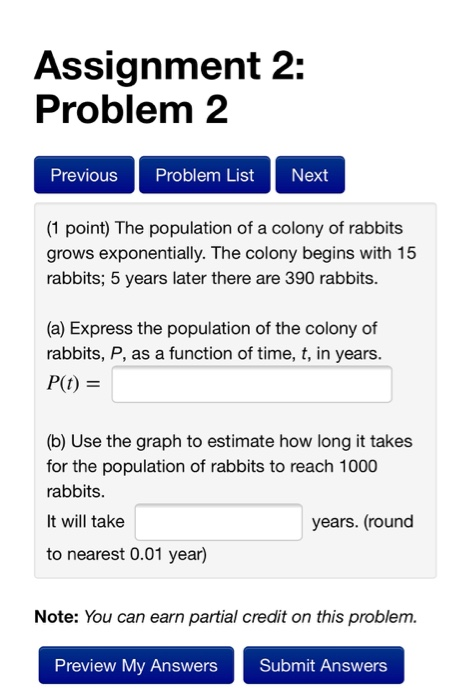 Solved Assignment 2: Problem 2 Previous Problem List Next (1 | Chegg.com