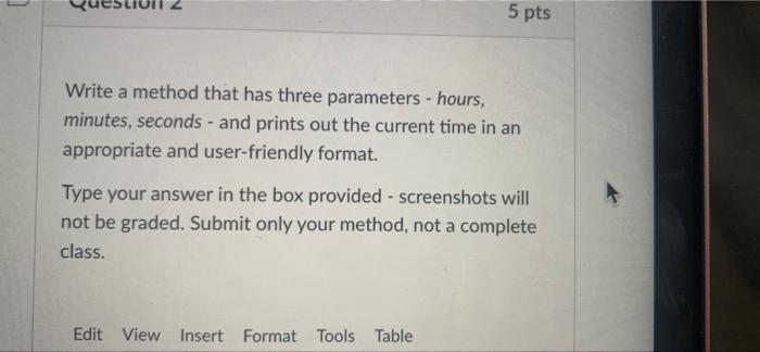 Solved 5 pts Write a method that has three parameters - | Chegg.com