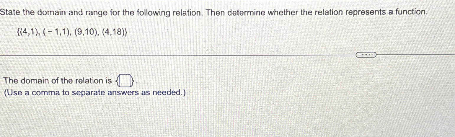 Solved State the domain and range for the following | Chegg.com