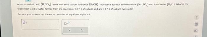 Solved what is the theoretical yield of water formed from | Chegg.com