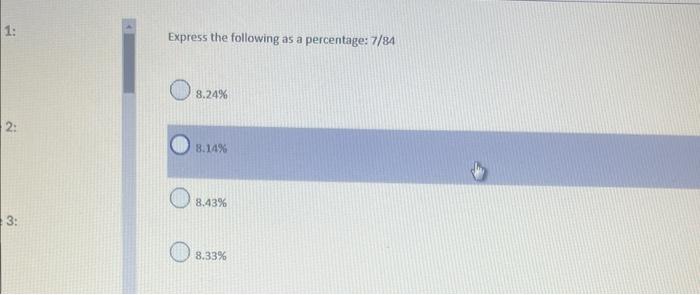 EXPRESS 0 0714 AS A PERCENTAGE visual data 4