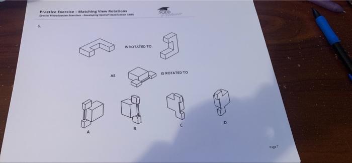 Solved Practice Exercise - Matching View Rotations ratione | Chegg.com