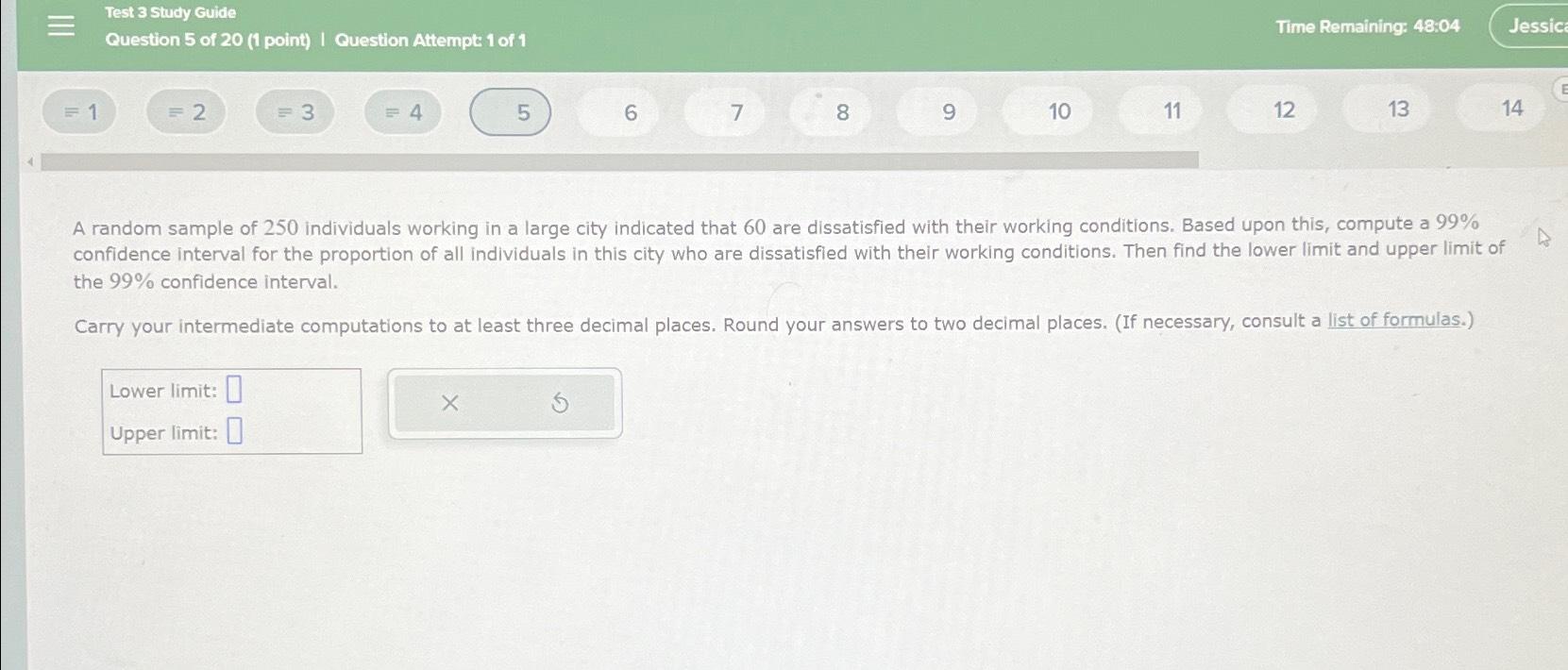 Solved Test 3 Study Guide\\nQuestion 5 of 20 (1 point) I | Chegg.com